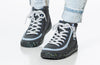 Charcoal/Blue Speckle BILLY Classic Lace High Tops -Shoekid.ca