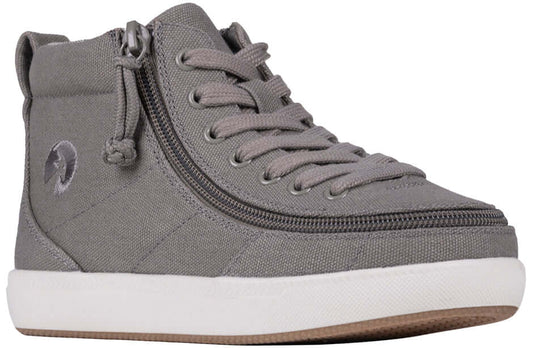 Dark grey BILLY Classic D|R II kids' high top, AFO-ready with wraparound zipper and extra-depth fit
