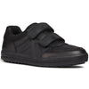 GEOX J ARZACH B. E- GBK+SMO LEA BOYS BLACK UNIFORM SHOES