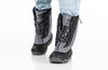 Child wearing Grey BILLY Ice Winter Boots, insulated and AFO friendly, designed to keep feet warm in temperatures down to -40 degrees.
