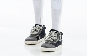 Grey Colorblock BILLY D|R Short Wrap High Tops -Shoekid.ca