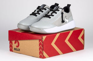 Grey/Black BILLY Sport Court Athletic Sneakers -Shoekid.ca
