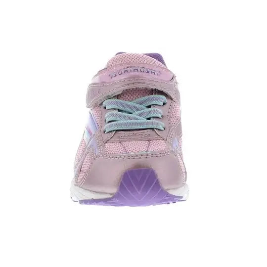 Tsukihoshi Glitz Rose Lavender Girls Running Shoes (Machine Washable)