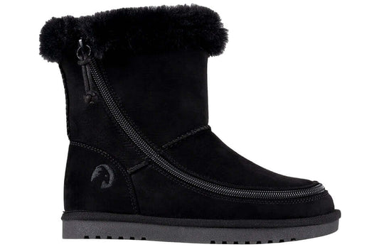 Kids black BILLY Cozy warm-lined winter boot with roomy fit