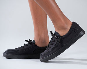 Kid's Black to the Floor Canvas BILLY Classic Lace Lows -Shoekid.ca