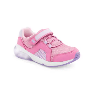 Stride Rite M2P Lumi Bounce Pink  Lightup Girls Running Shoes (Machine Washable) - shoekid.ca