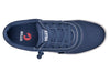 Men&#39;s blue/white stitched BILLY Sneaker Low Tops, suitable for diabetes, plantar fasciitis, bunions, wide feet, wheelchair use, and orthotics.