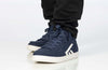 Men&#39;s Navy/White BILLY CS 2.0 High Tops, ideal shoes for diabetes, plantar fasciitis, wide feet, and orthotics support.