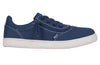 Men&#39;s Blue/White Stitch BILLY Sneaker Low Tops, ideal for wide feet, orthotics, and comfortable for diabeve and plantar fasciitis conditions.
