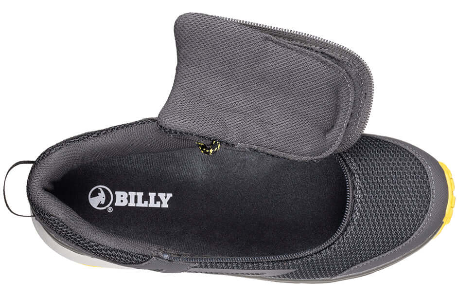 Men&#39;s Charcoal/Yellow BILLY Inclusion Trail Sneakers -Shoekid.ca