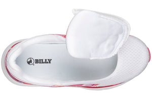 Top view of Pink Marble BILLY Sport Inclusion Athletic Sneaker with padded collar and zipper, suitable for orthotics and wide feet.