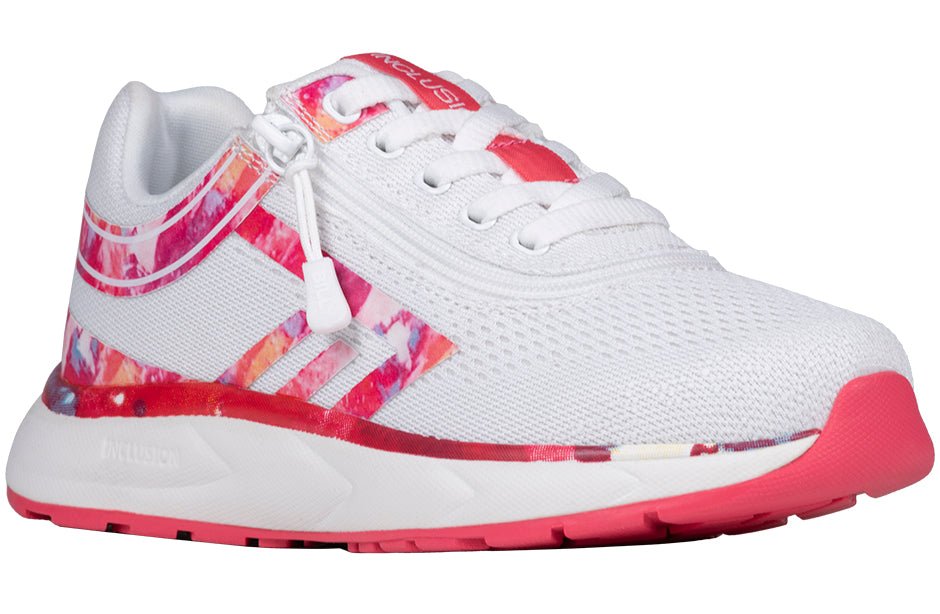 Pink Marble BILLY Sport Inclusion Sneakers for diabetes, plantar fasciitis, bunions, wide feet, orthotics, and wheelchair use.