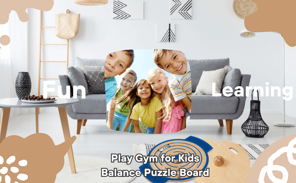 Mindful Moves: TippyToe Eco-Friendly Wooden Labyrinth Balance Board - A Creative Journey of Coordination &amp; Puzzle-Solving for Ages 4-14 - shoekid.ca
