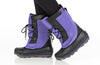 Purple BILLY Ice Winter Boots for kids, insulated for warmth and AFO friendly design, perfect for extreme cold temperatures.