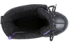 Top view of Purple BILLY Ice Winter Boots showing insulated interior, designed to keep feet warm and dry, ideal for kids, AFO friendly.