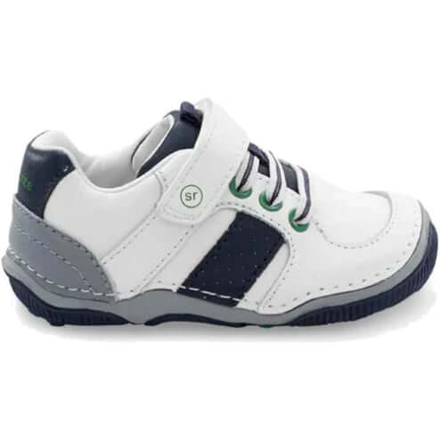 Stride Rite Kids Wes White Navy Leather Toddler Casual Shoes