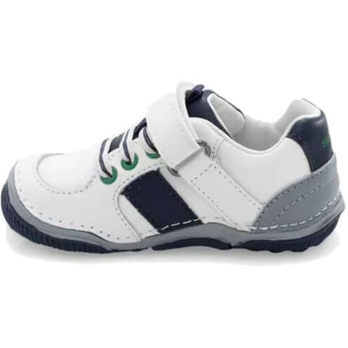 Stride Rite Kids Wes White Navy Leather Toddler Casual Shoes
