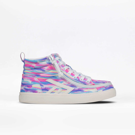 Summer Breeze print BILLY CS 2.0 kids' high top sneaker with wraparound side zipper