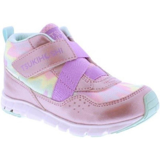 Tsukihoshi Tokyo girls' waterproof sneaker in pink multi, lightweight, supportive and machine washable