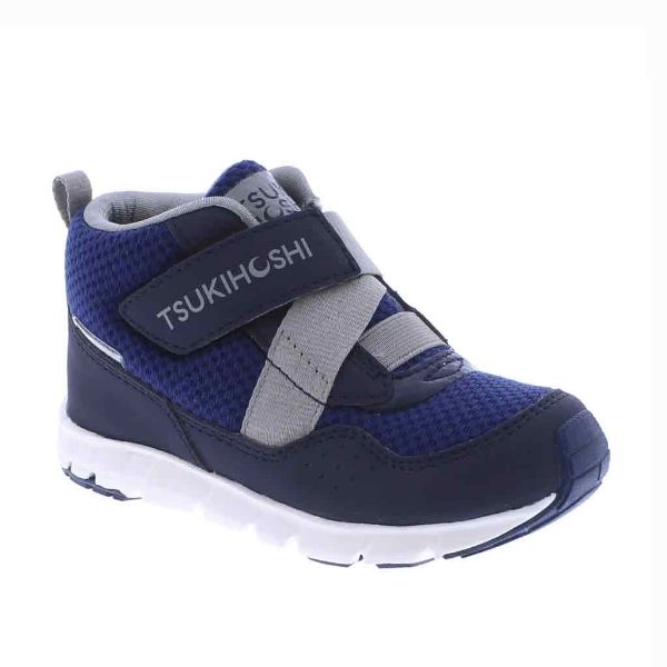 Tsukihoshi Tokyo 100% Navy Waterproof Boys Casual Sneaker (Machine Washable) - shoekid.ca