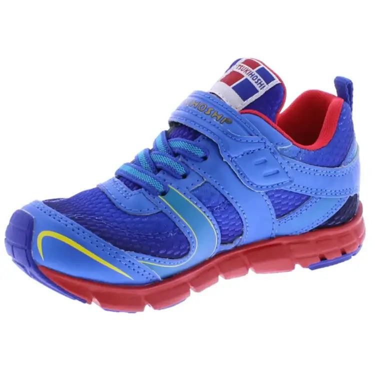 Tsukihoshi Velocity Boys Running Shoes-Blue Red | Lightweight, Machine Washable Sneakers for Kids & Toddlers
