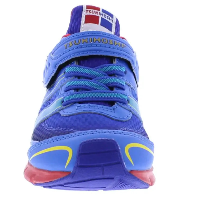 Tsukihoshi Velocity Boys Running Shoes-Blue Red | Lightweight, Machine Washable Sneakers for Kids & Toddlers