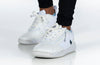 White/Navy BILLY Sport Court Athletic Sneakers -Shoekid.ca
