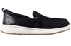 Women&#39;s Black BILLY Comfort Mocs, ideal shoes for diabetes, plantar fasciitis, bunions, wide and extra wide feet, wheelchair use, orthotics.