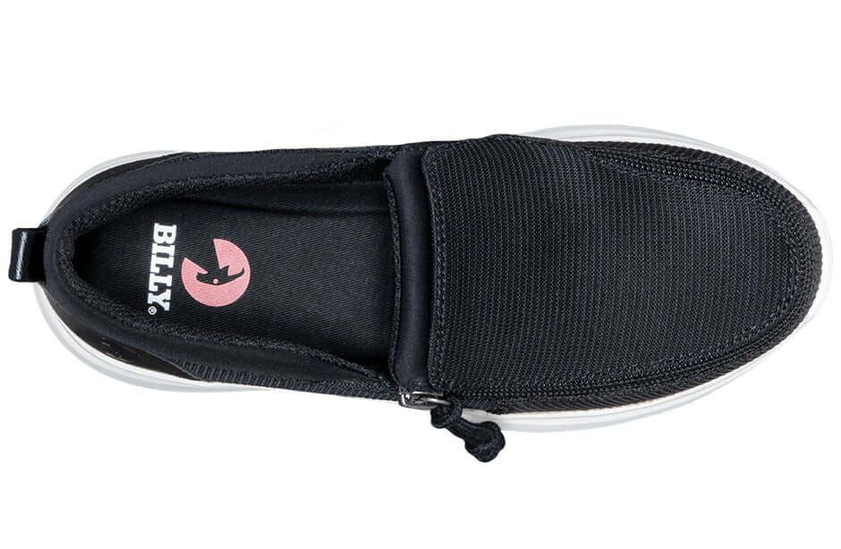 Women's Black BILLY Comfort Mocs - shoes for diabetes, plantar fasciitis, bunions, wide feet, wheelchair use, and orthotics.