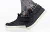 Women&#39;s Black/Charcoal BILLY Cuffs, fashionable high tops for diabetes, plantar fasciitis, bunions, wide feet, wheelchair use, orthotics.