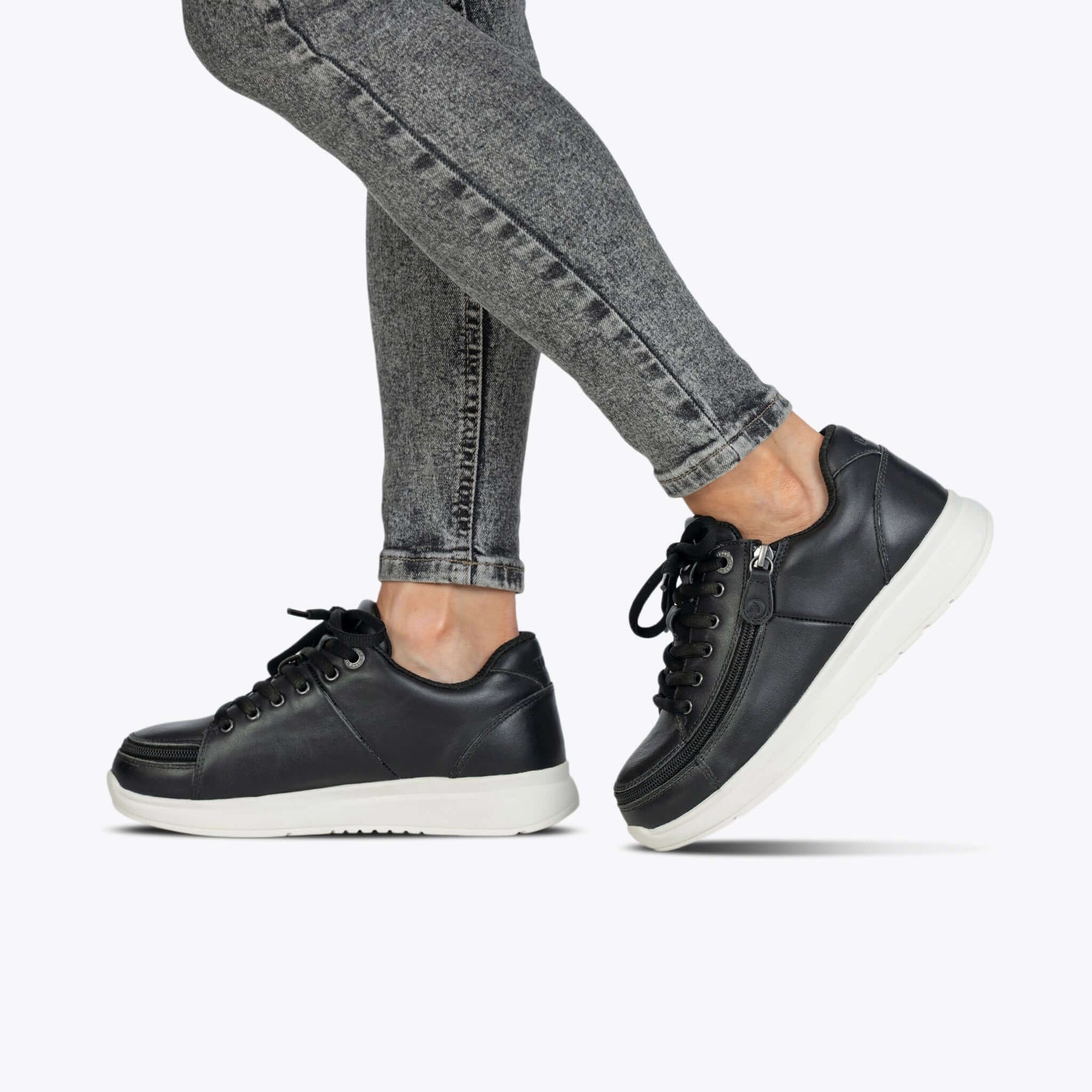 Women&#39;s Black Leather BILLY Comfort Plush -Shoekid.ca