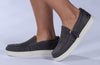 Women&#39;s Charcoal BILLY Perf Lows, shoes for diabetes, plantar fasciitis, bunions, wide feet, orthotics, wheelchair use, faux leather