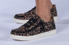 Women&#39;s Leopard BILLY Gore Lows with elastic straps, ideal shoes for diabetes, plantar fasciitis, wide feet, and orthotics.