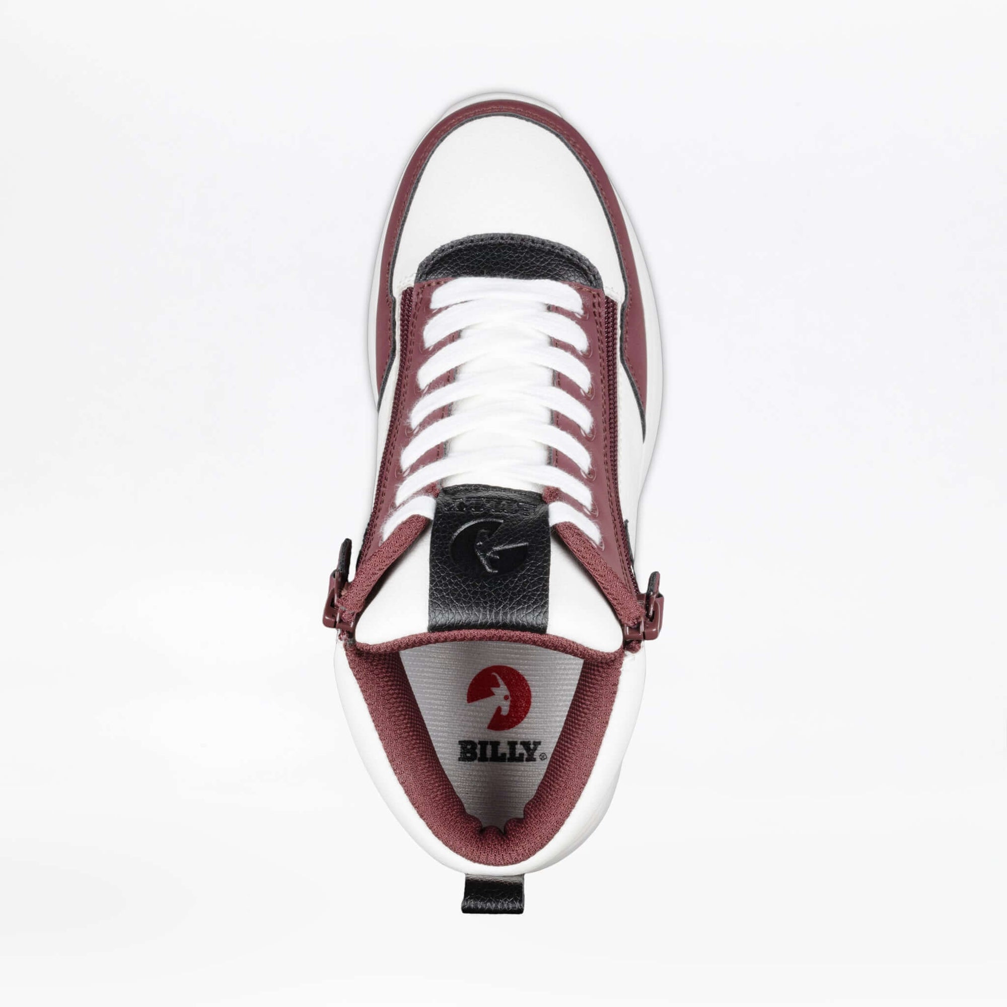 Women&#39;s White/Wine/Black BILLY Comfort DZ High -Shoekid.ca