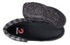 Women&#39;s Black/Charcoal BILLY Cuffs with fur collar, perfect for shoes for diabetes, plantar fasciitis, bunions, wide feet, and orthotics.