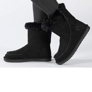 BILLY Black Girls Cozy Adaptable Winter Boots - ShoeKid.ca
