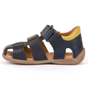 Froddo G2150149 Navy Boys European Leather Sandals (Ankle Support) - ShoeKid.ca