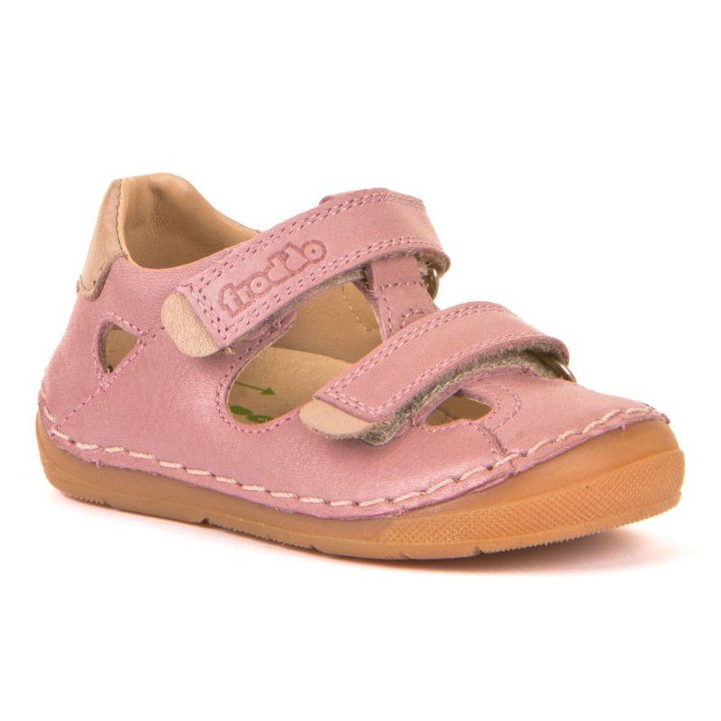 Froddo Girls Pink Leather Toddler Sandals (Ankle Support)