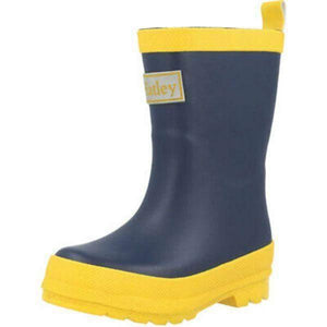 Hatley Navy & Yellow Kids Boys Rain Boots - ShoeKid.ca
