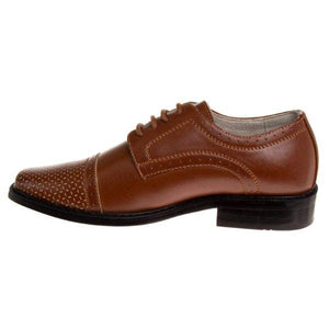 Joseph Allen JA38139B Boys Brown Dress Shoes (Little Kid/Youth) - ShoeKid.ca