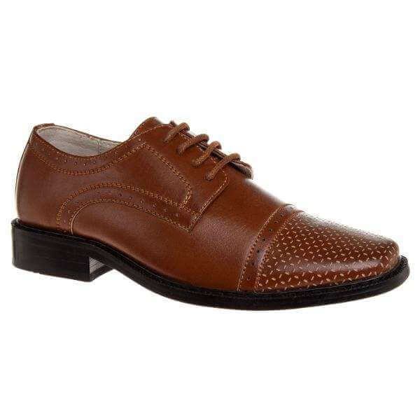 Joseph Allen JA38139B Boys Brown Dress Shoes (Little Kid/Youth