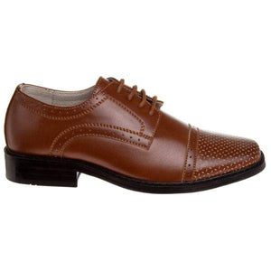 Joseph Allen JA38139B Boys Brown Dress Shoes (Little Kid/Youth) - ShoeKid.ca