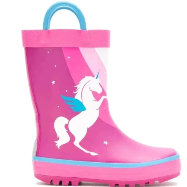Kamik Magenta Unicorn Girls Toddler Little Kids Rain Boot - ShoeKid.ca
