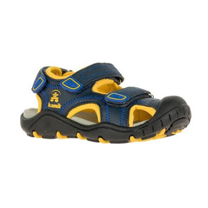 Kamik Seaturtle2 Boys Navy/Citrus Water Friendly Sandals - ShoeKid.ca