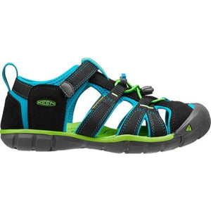 Keen Seacamp II CNX Black/ Brilliant Blue Little/Big Kids Sandals (Water Friendly) - ShoeKid.ca