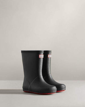 Original Kids First Classic Insulated Black/Logo Red Rain Boots - ShoeKid.ca