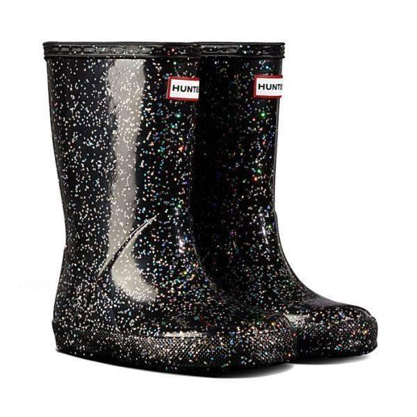 Original Kids First Giant Glitter Black Rain Boots - ShoeKid.ca