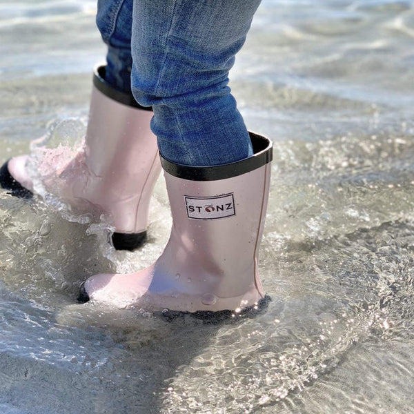 Kids metallic boots deals