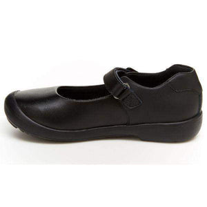 Stride Rite Ainsely Girls Black Uniform School Shoes (Velcro/Fake Buckle) - ShoeKid.ca