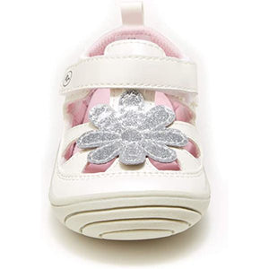 Stride Rite Alicia Baby Toddler Girls White Sandals (Machine Washable) - ShoeKid.ca